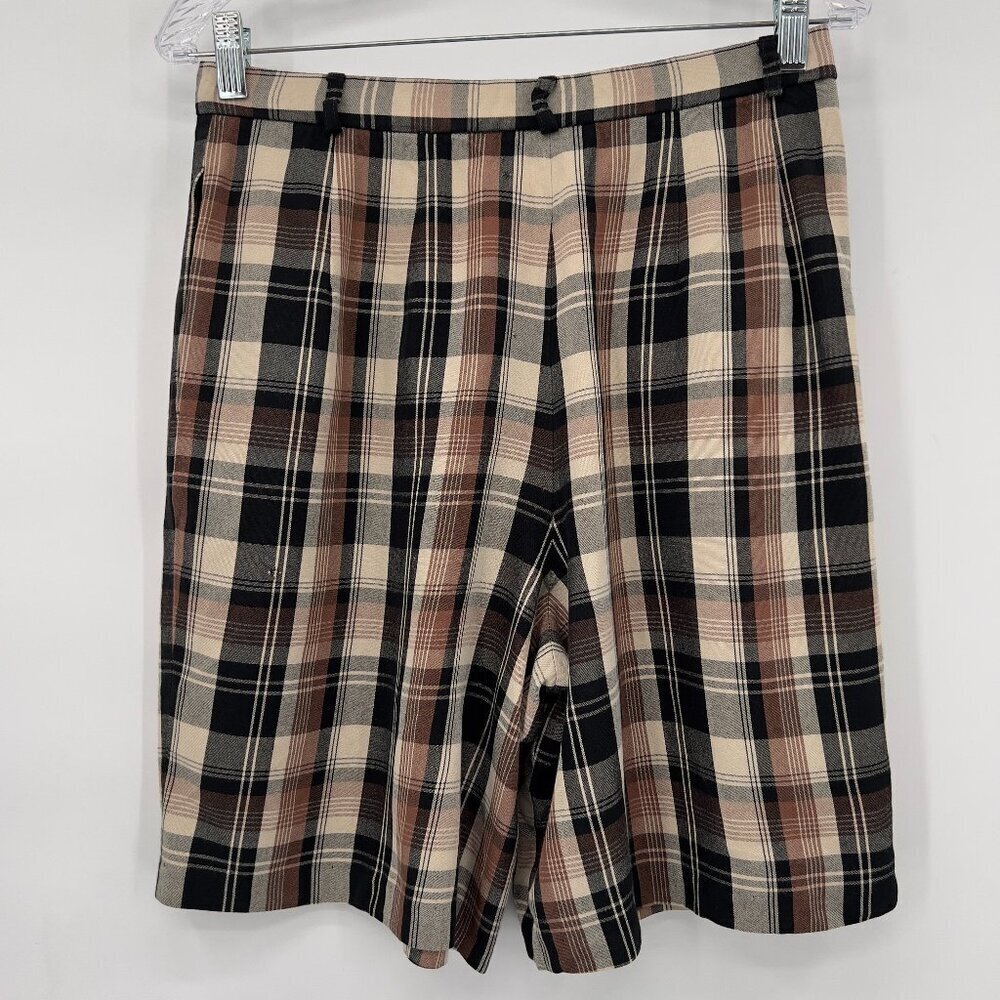 Pendleton Classic Vintage High-Rise Plaid Pleated Shorts Women’s Size 12